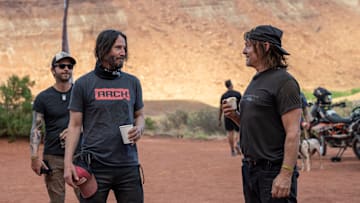 Norman Reedus and guest Keanu Reeves in Ride with Norman Reedus (Season 6, Episode 1). Photo Credit: Niki Chan Wylie/AMC