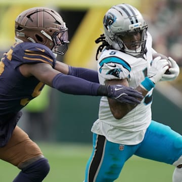 Carolina Panthers running back Rico Dowdle