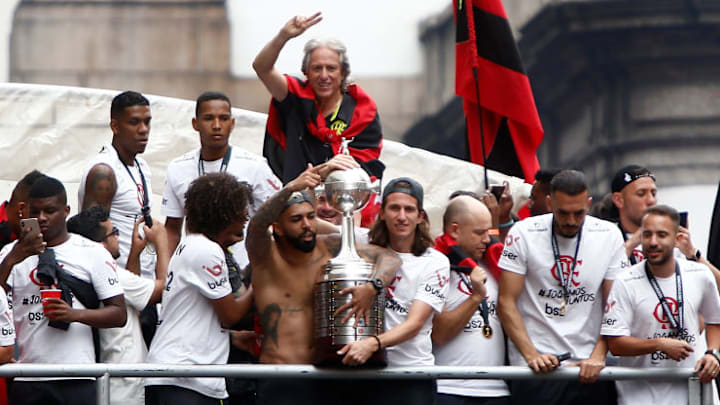 Jorge Jesus, Gabriel Barbosa, Filipe Luis