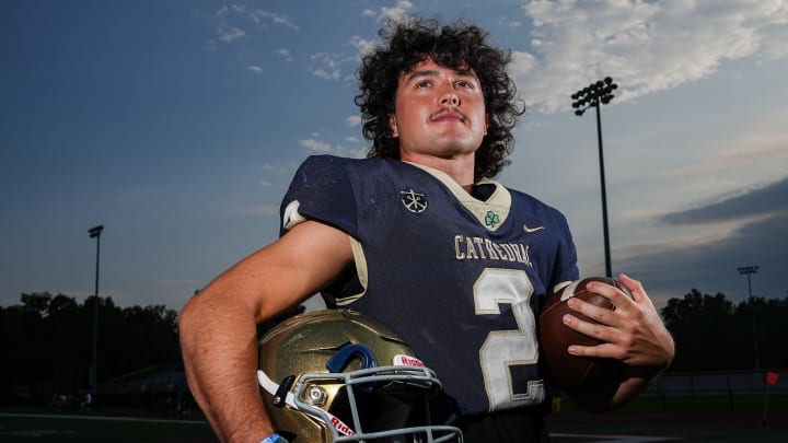 Cathedral's Danny O'Neil poses for a photo Wednesday, July 26, 2023, at Brebeuf Jesuit Preparatory School in Indianapolis.