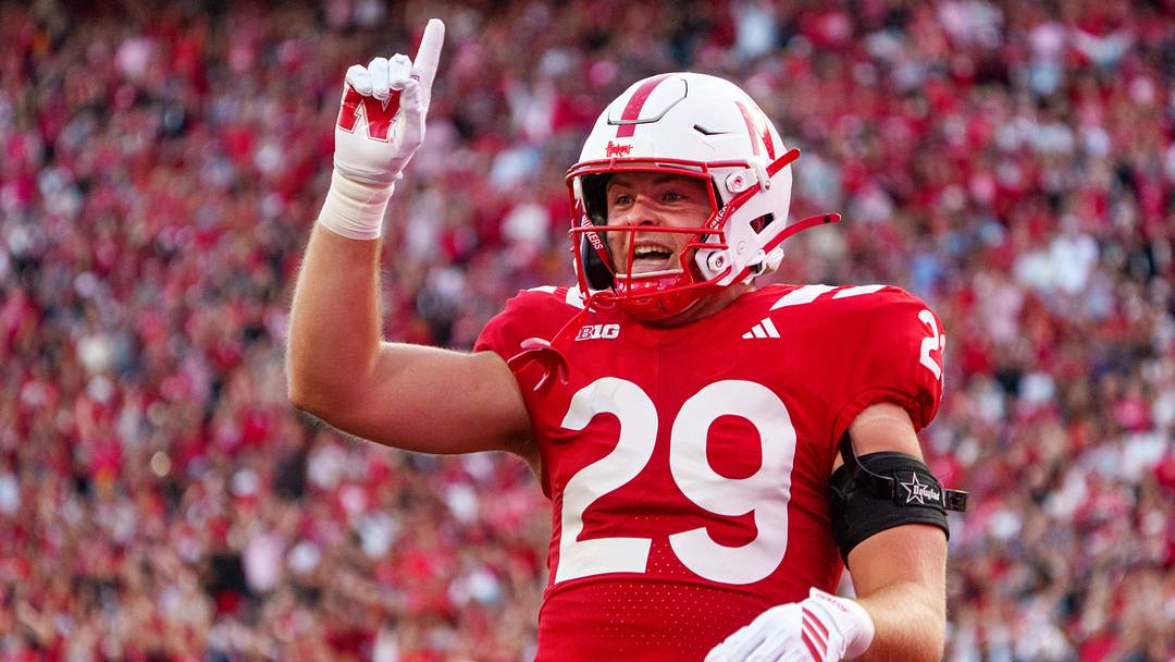 Tight end Carter Nelson celebrates after a Nebraska touchdown against Bowling Green. Tight end Carter Nelson celebrates after a Nebraska touchdown against Bowling Green.