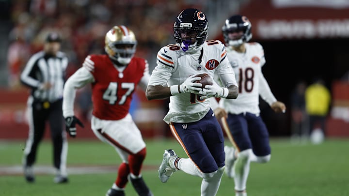 Chicago Bears wide receiver Luther Burden III is a great prop target in Week 18. 