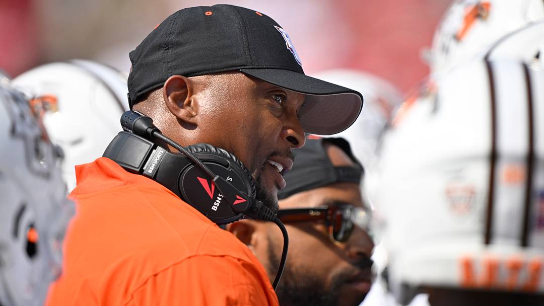 Bowling Green head coach Eddie George is in his second season with the Falcons. Bowling Green head coach Eddie George is in his second season with the Falcons.