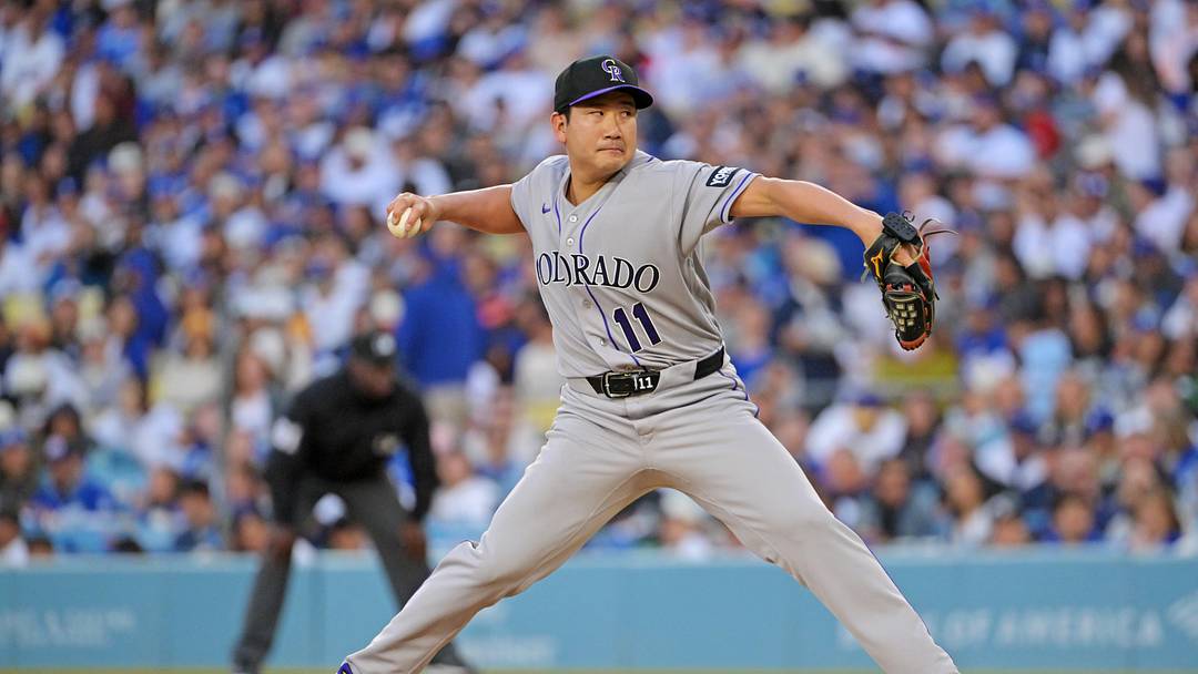 Colorado Rockies pitcher Tomoyuki Sugano 