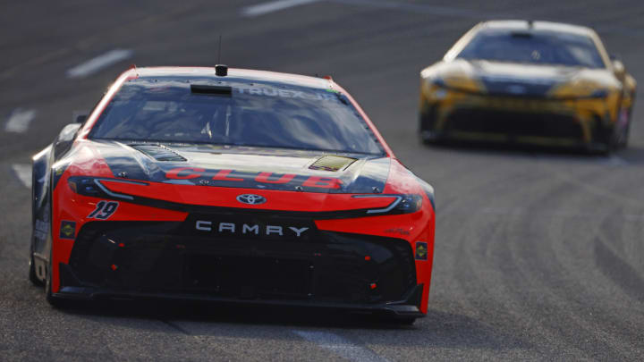 Aug 11, 2024; Richmond, Virginia, USA; NASCAR Cup Series driver Martin Truex Jr. (19) during the Cook Out 400 at Richmond Raceway. Photo Credit