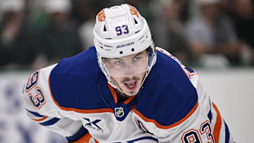 Edmonton Oilers center Ryan Nugent-Hopkins in the first period against the Dallas Stars.