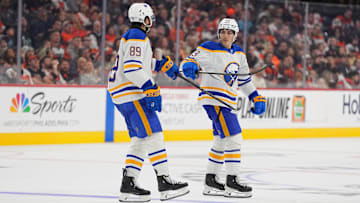 Buffalo Sabres forwards Alex Tuch and Peyton Krebs