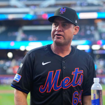 Jul 10, 2024; New York City, New York, USA; New York Mets manager Carlos Mendoza.