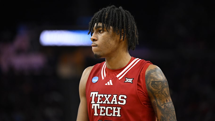 Texas Tech Red Raiders forward JT Toppin (15) walks downcourt during the second half of a game against the Florida Gators.