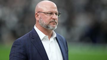 Los Angeles Chargers general manager Joe Hortiz during the game against the Las Vegas Raiders at Allegiant Stadium.