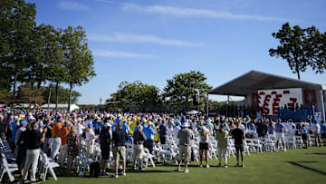 Fans at the Opening Ceremony for the 2024 Solheim Cup.