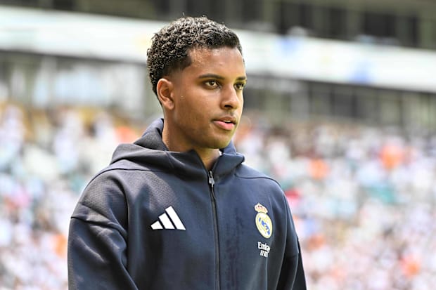 Rodrygo chewing over some thoughts.