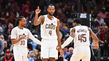 Evan Mobley, Darius Garland, Donovan Mitchell, Cleveland Cavaliers