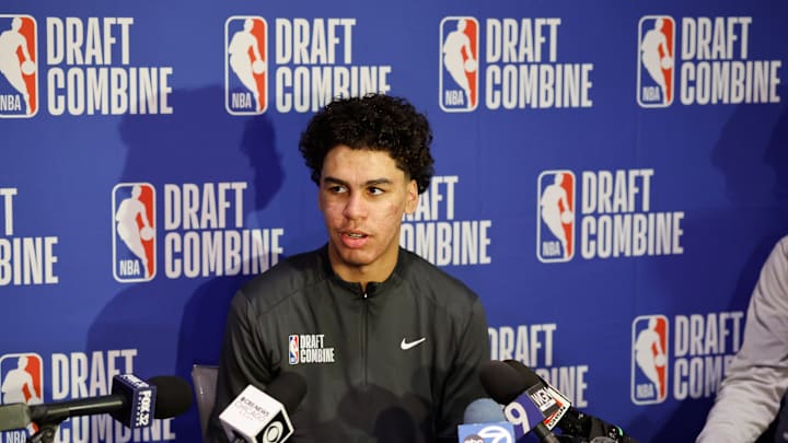 Will Riley at the 2025 NBA Draft Combine