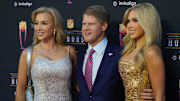 Kansas City Chiefs owner Clark Hunt with his wife Tavia Hunt and daughter Gracie Hunt on the red carpet at the NFL Honors awards.