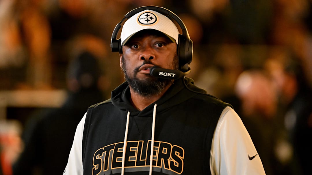 Jan 12, 2026; Pittsburgh, PA, USA; Pittsburgh Steelers head coach Mike Tomlin before an AFC Wild Card Round game against the Houston Texans at Acrisure Stadium. Mandatory Credit: Barry Reeger-Imagn Images