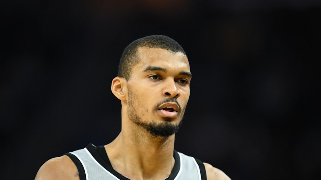 Feb 11, 2026; San Francisco, California, USA; San Antonio Spurs forward Victor Wembanyama (1). Mandatory Credit: Eakin Howard-Imagn Images