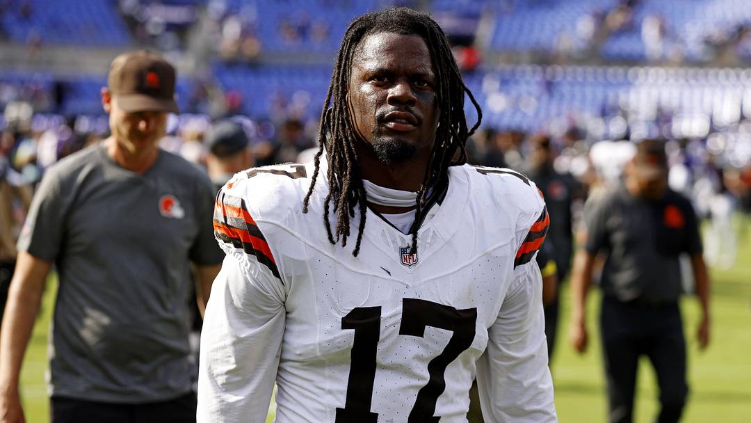 Cleveland Browns linebacker Jerome Baker (17) after the game against the Baltimore Ravens at M&T Bank Stadium.