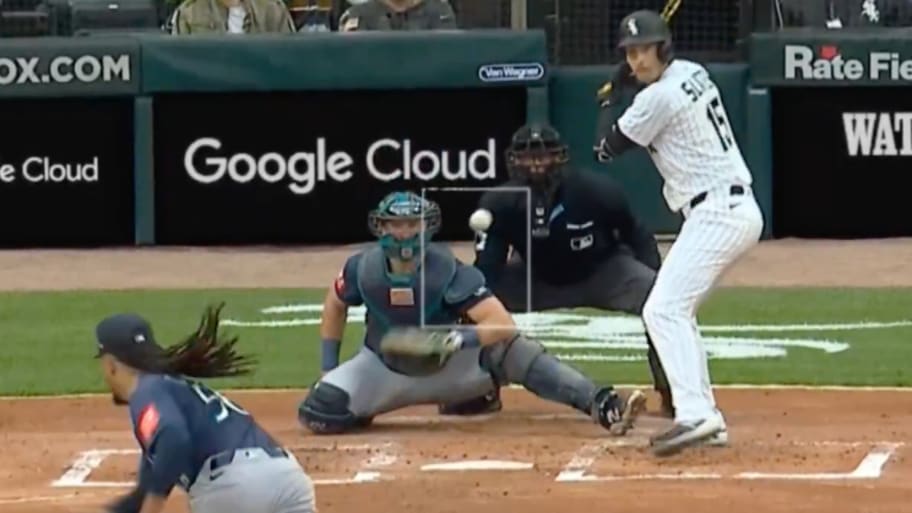 The filthy break on Castillo's pitch reminded fans just how difficult it is to hit big league pitching.  | Screengrab Twitter @PitchingNinja