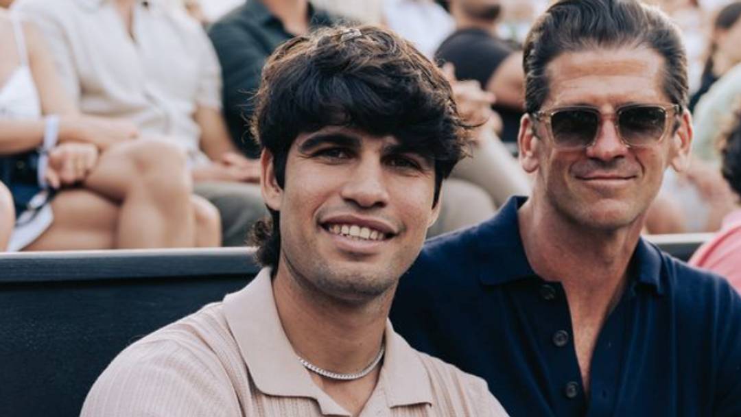 Carlos Alcaraz (left) and Waybe Boich (right) at Reserve Cup Marbella Presented by Sierra Blanca Estates at Puente Romano Marbella on Thursday June 18, 2026