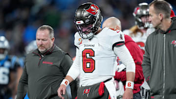 Tampa Bay Buccaneers QB Baker Mayfield suffered an ankle injury during Week 13's game against the Panthers.