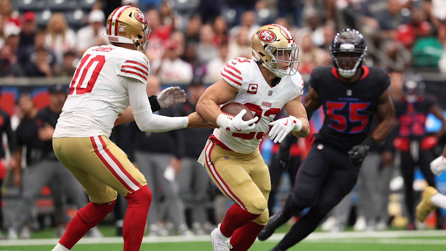 Christian McCaffrey struggled in San Francisco’s loss to Houston.