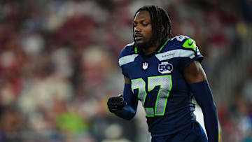 Riq Woolen of the Seattle Seahawks