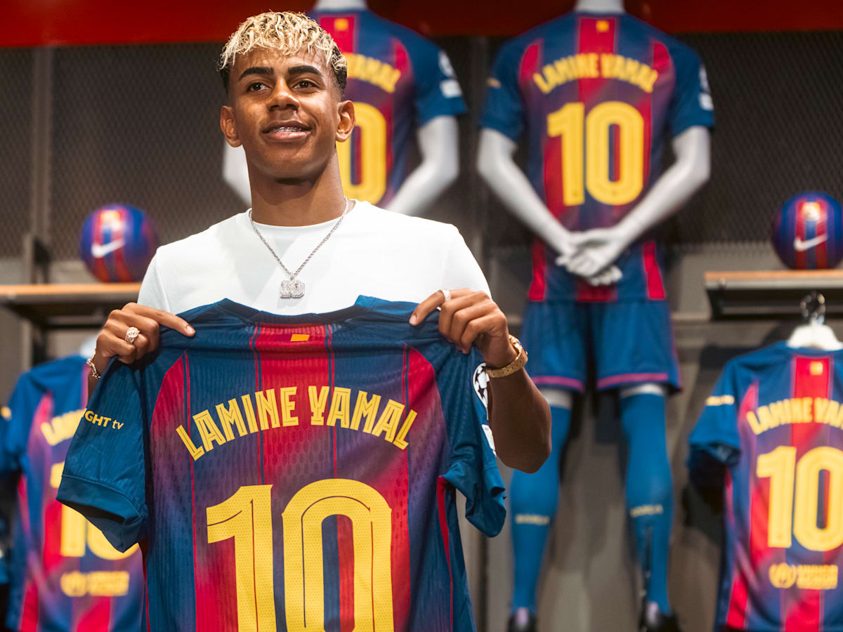 FC Barcelona Lamine Yamal 10番シャツ Sサイズ 8b0834e865de446eeb711b00545bd3