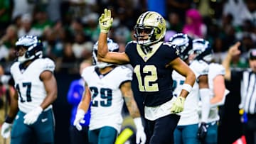 New Orleans' key wide receiver Chris Olave has cleared concussion protocol and is expected to play today at the Los Angeles Chargers after missing last game - a loss to Denver on Thursday, Oct. 17.
