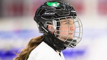 Junior center Maggie Lux, Mid-Michigan Alliance’s leading scorer, will compete in Saturday’s MGHSHL College Showcase at Big Boy Arena in Fraser, Michigan. 