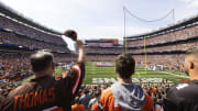 Sep 18, 2022; Cleveland, Ohio, USA; Cleveland Browns fans cheer during the national anthem before