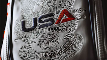 The details make the U.S. Ryder Cup team bag, designed by Swag Golf.