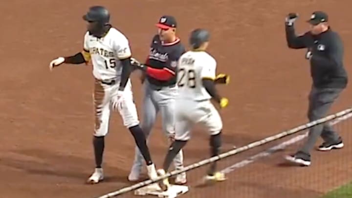 Tommy Pham was called out at first on one of the strangest plays of the MLB season. Tommy Pham was called out at first on one of the strangest plays of the MLB season.