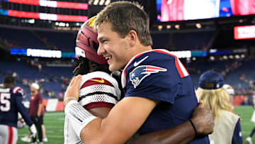 Maye rushed for 16 yards and a touchdown during the first preseason game.
