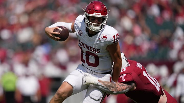 John Mateer and Oklahoma are favored against Auburn on Saturday.