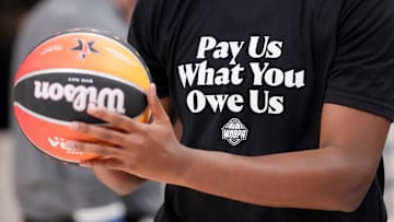 Indiana Fever's Aliyah Boston warms up ahead of the WNBA All-Star Game at Gainbridge Fieldhouse in Indianapolis