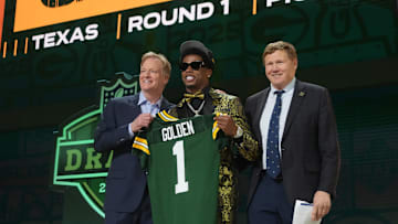 Green Bay Packers select wide receiver Matthew Golden . Mandatory Credit: Kirby Lee-Imagn Images