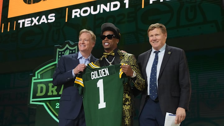 Green Bay Packers select wide receiver Matthew Golden . Mandatory Credit: Kirby Lee-Imagn Images