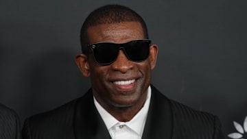 Feb 6, 2025; New Orleans, LA, USA;  Deion Sanders on the red carpet before Super Bowl LIX NFL Honors at Saenger Theatre. Mandatory Credit: Kirby Lee-Imagn Images