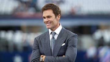 Fox Sports  broadcaster Tom Brady before the game between the Dallas Cowboys and Detroit Lions at AT&T Stadium.