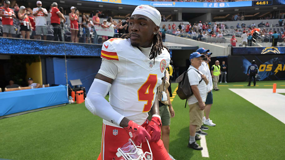 Kansas City Chiefs wide receiver Rashee Rice on Sep 29, 2024. | Jayne Kamin-Oncea-Imagn Images