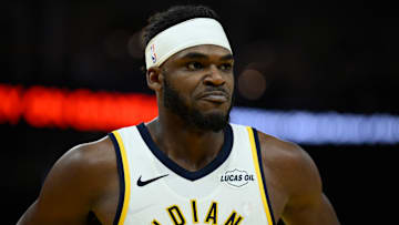 Indiana Pacers forward Jarace Walker (5) during a game against the Golden State Warriors.