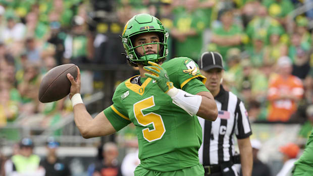 Oregon Ducks Football Dante Moore Ohio state buckeyesJeremiah Smith Penn State Nittany Lions Drew Allarbig ten football