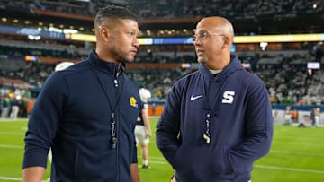 Notre Dame head coach Marcus Freeman and Penn State head coach James Franklin