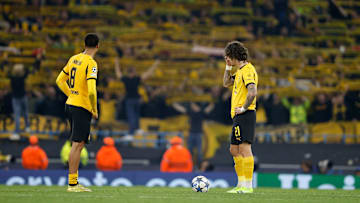 Felix Nmecha und Fabio Silva bei der Niederlage in Manchester Felix Nmecha und Fabio Silva bei der Niederlage in Manchester