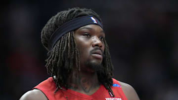 Dec 30, 2024; Portland, Oregon, USA; Portland Trail Blazers center Robert Williams III (35) looks on during the first half against the Portland Trail Blazers at Moda Center. Mandatory Credit: Soobum Im-Imagn Images