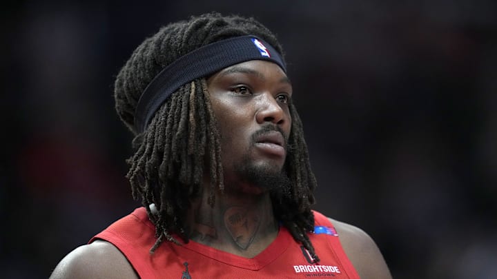 Dec 30, 2024; Portland, Oregon, USA; Portland Trail Blazers center Robert Williams III (35) looks on during the first half against the Portland Trail Blazers at Moda Center. Mandatory Credit: Soobum Im-Imagn Images
