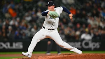 Seattle Mariners reliever Jhonathan Diaz throws during a game against the Detroit Tigers on April 1 at T-Mobile Park.