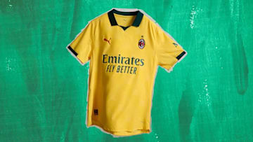 AC Milan's new third kit is yellow and green.