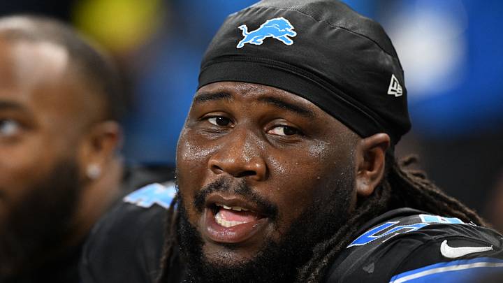 Detroit Lions defensive tackle Alim McNeill (54) on the bench